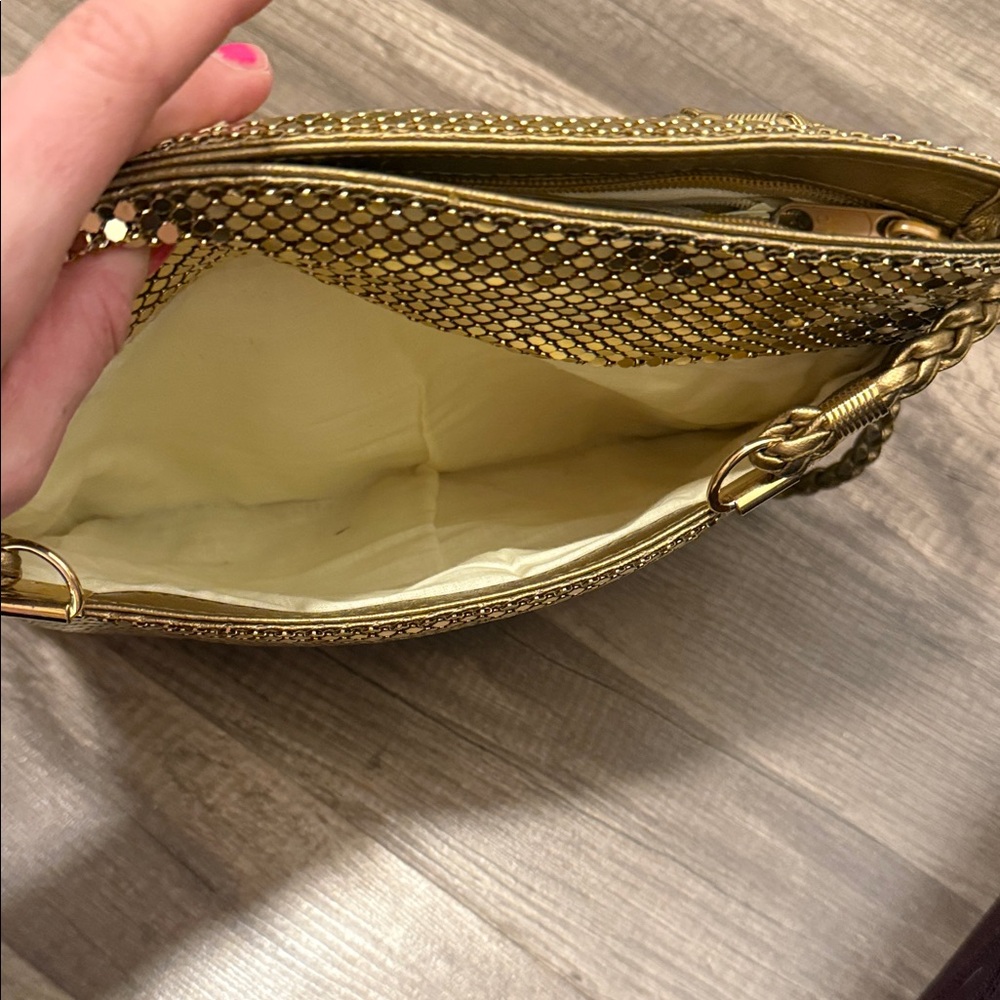 Y&S Vintage Gold Disco mesh Women's Bag - Picture 6 of 7